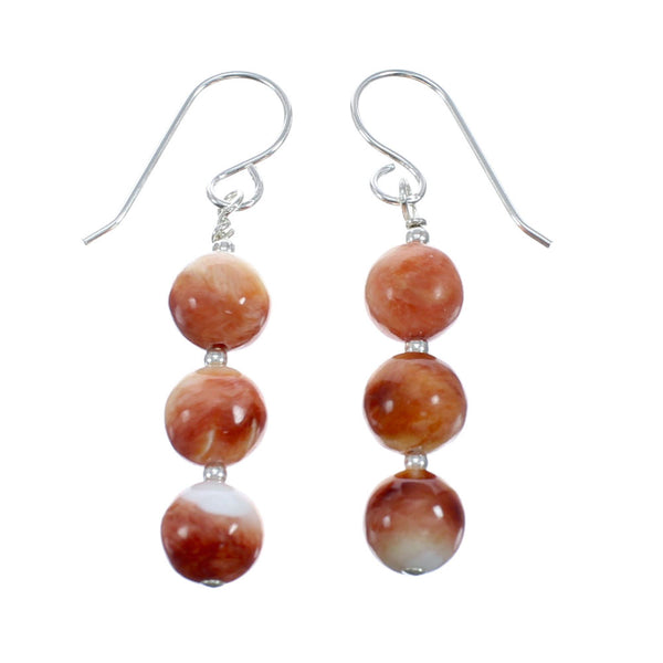 Genuine Sterling Silver Oyster Shell Bead Hook Dangle Earrings JX128486